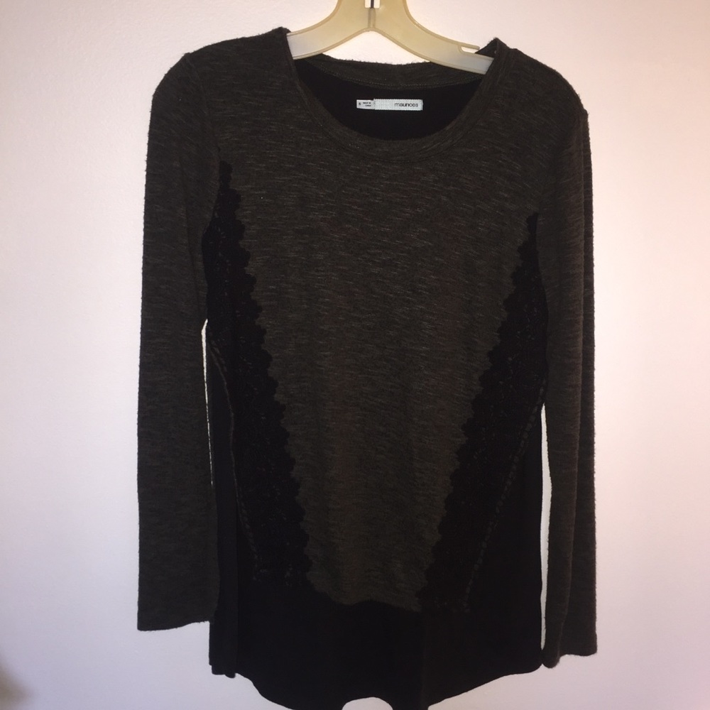 Black and Olive Blouse